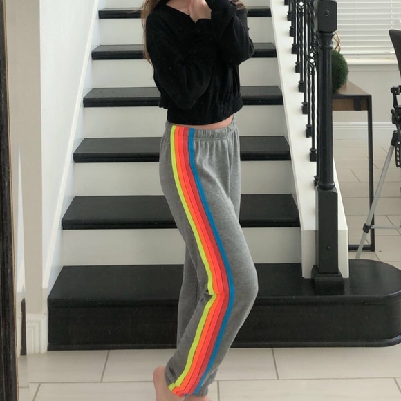 Aviator Nation Pants - Aviator Nation 5 Stripe Sweatpants